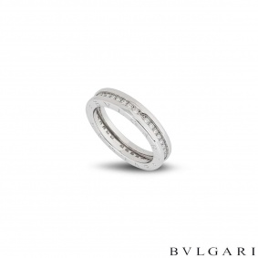 Bvlgari White Gold Diamond Set B.zero1 Ring 329341